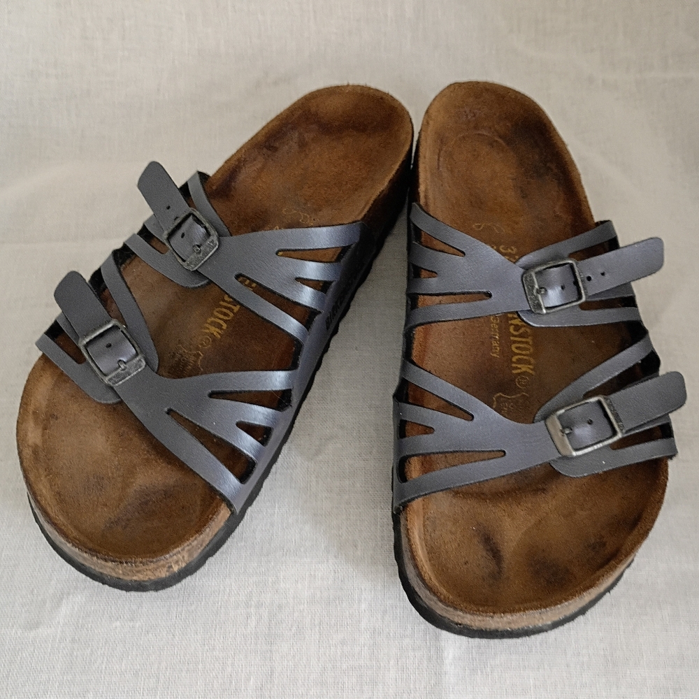 Birkenstock Granada Sandal - Size 37 6 / 6.5 - Metallic Gray - GUC